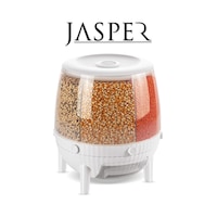 Jasper 360° Dönebilen 6 Bölmeli Kuru Gıda ve Bakliyat Organizeri
