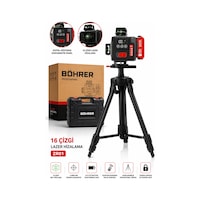 Böhrer Ba011439 2 Akülü Yeni Model 16 Satır 360 Derece 4 Köşe Profesyonel Yeşil Lazer Hizalama Makin Böhrer Ba011439 2 Akülü Yeni Model 16 Satır 360 Derece 4 Köşe Profesyonel Yeşil Lazer Hizalama Makin