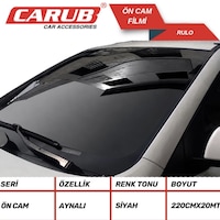 Siyah/aynalı Ön Cam Üst Güneşlik Filmi 20x220cm Siyah/aynalı Ön Cam Üst Güneşlik Filmi 20x220cm