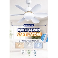 Waldern 6 Kanatlı, Işıklı Sessiz Çalışma Tavan Tip Vantilatör Waldern 6 Kanatlı, Işıklı Sessiz Çalışma Tavan Tip Vantilatör