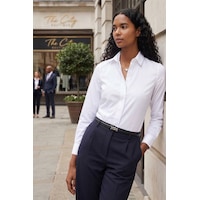 Tudors Kadın Slim Fit Dar Kesim Vucüda Oturan Uzun Kollu Gizli Düğme Detaylı Beyaz Basic Gömlek-35320 Beyaz Tudors Kadın Slim Fit Dar Kesim Vucüda Oturan Uzun Kollu Gizli Düğme Detaylı Beyaz Basic Gömlek-35320 Beyaz