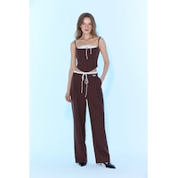 Sagaza Studio Ss6041 Fermuarlı İnce Askılı Büstiyer Kahverengi Sagaza Studio Ss6041 Fermuarlı İnce Askılı Büstiyer Kahverengi