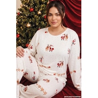 Siyah İnci Ekru Yılbaşı Temalı Termal Kumaşlı Ultra Soft Yumuşak Büyük Beden Battal Boy Örme Pijama Takımı 26226729 Siyah İnci Ekru Yılbaşı Temalı Termal Kumaşlı Ultra Soft Yumuşak Büyük Beden Battal Boy Örme Pijama Takımı 26226729
