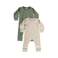 Tinylamb Zeze Unisex 2 Parça Organik Pamuk Bebek Ve Çoçuk Tulumu 2'li Takım Haki-bej Tinylamb Zeze Unisex 2 Parça Organik Pamuk Bebek Ve Çoçuk Tulumu 2'li Takım Haki-bej