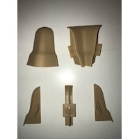 Laminat Parke Süpürgelik Köşe Bağlantı Aparatı 6 Cm Sütlü Kahve