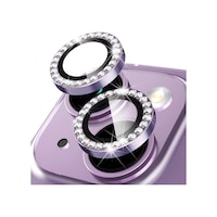 Buff Apple Uyumlu iPhone 14 / 14 Plus Diamond Kamera Lens Koruyucu Koyu Mor Buff Apple Uyumlu iPhone 14 / 14 Plus Diamond Kamera Lens Koruyucu Koyu Mor