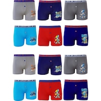 Tutku 12Li Erkek Çocuk Renkli Baskılı Boxer Külot Tutku 12Li Erkek Çocuk Renkli Baskılı Boxer Külot