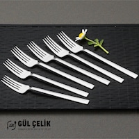 Yemek Çatalı 12 'li Düz Sade Model 18/0 Kalite Paslanmaz Çelik Yemek Çatalı 12 'li Düz Sade Model 18/0 Kalite Paslanmaz Çelik