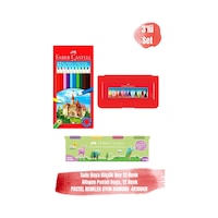12 Renk Kuru Boya Pastel Boya Ve 4x100 Gr Pastel Renk Oyun Hamuru 3'lü Set 12 Renk Kuru Boya Pastel Boya Ve 4x100 Gr Pastel Renk Oyun Hamuru 3'lü Set