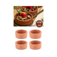 Elizi Çömlekleri 4 Adet Toprak Güveç Kasesi, Fırın Sütlaç Yoğurt Kabı 4 Lü Set 4x500ml Toprak Elizi Çömlekleri 4 Adet Toprak Güveç Kasesi, Fırın Sütlaç Yoğurt Kabı 4 Lü Set 4x500ml Toprak