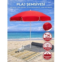 Form Outdoor Plaj Şemsiyesi + Taşıma Çantası Kırmızı Form Outdoor Plaj Şemsiyesi + Taşıma Çantası Kırmızı