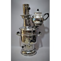 Sözenler Krom Odunlu Kömürlü 4.5 L Piknik Semaver + Özlem 1250 ML Demlik Sözenler Krom Odunlu Kömürlü 4.5 L Piknik Semaver + Özlem 1250 ML Demlik
