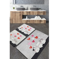 Kitten Banyo Halısı Djt 3 Lü Set Banyo Halısı Paspas Kaymaz Taban Yıkanabilir Çok Renkli Kitten Banyo Halısı Djt 3 Lü Set Banyo Halısı Paspas Kaymaz Taban Yıkanabilir Çok Renkli
