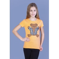 Toontoy Kids Toontoy Kız Çocuk Ayıcık Baskılı Tişört Turuncu Toontoy Kids Toontoy Kız Çocuk Ayıcık Baskılı Tişört Turuncu