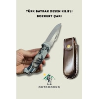 Türk Bayrak Desen Kılıflı Bozkurt Kamp Çakı 20 Cm Beyaz Türk Bayrak Desen Kılıflı Bozkurt Kamp Çakı 20 Cm Beyaz