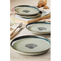 Kütahya Porselen Perla 4 Parça 21 Cm Servis Tabağı Yeşil Beyaz Ve Altın Kütahya Porselen Perla 4 Parça 21 Cm Servis Tabağı Yeşil Beyaz Ve Altın