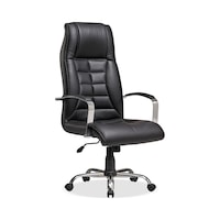 Deri Ofis Koltuğu Bilgisayar - Ofis - Müdür - Büro - Makam Çalışma Koltuğu Krom Ayaklı Siyah Deri Ofis Koltuğu Bilgisayar - Ofis - Müdür - Büro - Makam Çalışma Koltuğu Krom Ayaklı Siyah