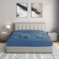 Soley Jersey %100 Pamuk Çift Kişilik 140 X 200 Lastikli Çarşaf İndigo Mavi Soley Jersey %100 Pamuk Çift Kişilik 140 X 200 Lastikli Çarşaf İndigo Mavi