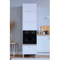 Eliusta Viramo Mikrodalga/ankastre Fırın Dolabı 4 Kapaklı Depolama Alanlı 60x217x56 Cm Modüler Dolap Beyaz Eliusta Viramo Mikrodalga/ankastre Fırın Dolabı 4 Kapaklı Depolama Alanlı 60x217x56 Cm Modüler Dolap Beyaz