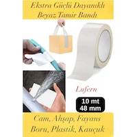Premium Çok Amaçlı Su Geçirmez Sızdırmaz Dayanıklı Izole Beyaz Tamir Bandı 48 Mm 10 Mt 1 Adet Premium Çok Amaçlı Su Geçirmez Sızdırmaz Dayanıklı Izole Beyaz Tamir Bandı 48 Mm 10 Mt 1 Adet