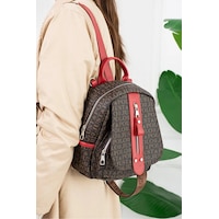 Just Polo Kadın Günlük Kullanıma Uygun Su Geçirmez Çok Bölmeli Sırt Çantası Shopper Kırmızı Kahve Just Polo Kadın Günlük Kullanıma Uygun Su Geçirmez Çok Bölmeli Sırt Çantası Shopper Kırmızı Kahve
