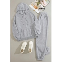 Only Trend Wear Fermuarlı Ceket Takım Eşofman Takımı Gri Only Trend Wear Fermuarlı Ceket Takım Eşofman Takımı Gri