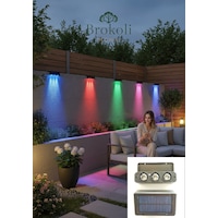 Güneş Enerjili 3 Led Li Duvar Aydınlatma Köşebent 5 Renkli Dekoratif Aydınlatma Bahçe Dekorasyon Güneş Enerjili 3 Led Li Duvar Aydınlatma Köşebent 5 Renkli Dekoratif Aydınlatma Bahçe Dekorasyon