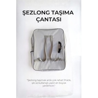 Premium Şezlong Taşıma Çantası - Fermuarlı, Suluk Gözlü, Suya Dayanıklı Kılıf Gri Premium Şezlong Taşıma Çantası - Fermuarlı, Suluk Gözlü, Suya Dayanıklı Kılıf Gri