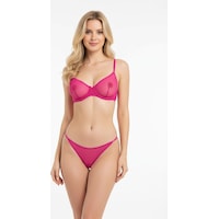 Bonbon Kadın Tül Transparan Balenli Sütyen Ve Transparan String Külot 2'li Takım Bb2275 Leopar Bonbon Kadın Tül Transparan Balenli Sütyen Ve Transparan String Külot 2'li Takım Bb2275 Leopar