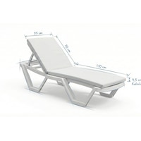 Form Outdoor İmperteks Şezlong Minderi Krem Form Outdoor İmperteks Şezlong Minderi Krem