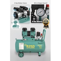 R.m.d Kompresör 50 Lt Yüksek Emişli Yağsız Teknoloji Hava Kompresörü - I Mp1500 R.m.d Kompresör 50 Lt Yüksek Emişli Yağsız Teknoloji Hava Kompresörü - I Mp1500