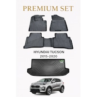 Hyundai Tucson 2015-2020 Uyumlu 3d Oto Paspas Ve Bagaj Havuzu Set Premium Hyundai Tucson 2015-2020 Uyumlu 3d Oto Paspas Ve Bagaj Havuzu Set Premium