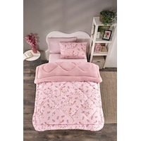 Marla Home Tek Kişilik Welsoft Yorgan Uyku Seti Lastikli Çarşaflı Bahar Pembe Bahar Marla Home Tek Kişilik Welsoft Yorgan Uyku Seti Lastikli Çarşaflı Bahar Pembe Bahar