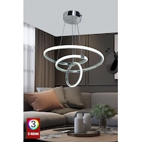 Mars 3 Renk Krom Salon Led Avize Ledli Avize Büyük Salon Avizesi Kumandasız Krom- Gümüş Mars 3 Renk Krom Salon Led Avize Ledli Avize Büyük Salon Avizesi Kumandasız Krom- Gümüş