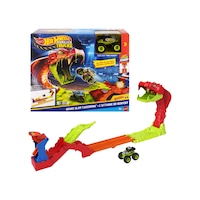 Hot Wheels ® Monster Trucks Snake Bite Güç Darbesi oyun seti ve 1:64 ölçekli Bone Shaker JJN44 Hot Wheels ® Monster Trucks Snake Bite Güç Darbesi oyun seti ve 1:64 ölçekli Bone Shaker JJN44