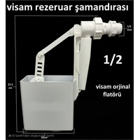 Visam Jet Flator 1/2 Gömme Rezervuar Slim 80 Uyumlu Beyaz