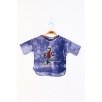 Toontoy Kids Toontoy Kız Çocuk Batik Desenli Düşük Kol Baskılı Tişört Lacivert Toontoy Kids Toontoy Kız Çocuk Batik Desenli Düşük Kol Baskılı Tişört Lacivert