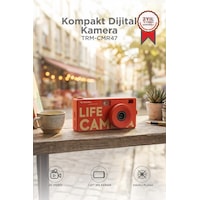 Torima Life Dijital Kamera Selfie Video Vlog Kamerası Mini Fotoğraf Makinesi CMR47 Kırmızı Torima Life Dijital Kamera Selfie Video Vlog Kamerası Mini Fotoğraf Makinesi CMR47 Kırmızı