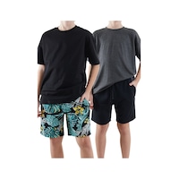 Denokids Hawai Erkek Çocuk 2'li Şort Takım Renkli Çok Renkli Denokids Hawai Erkek Çocuk 2'li Şort Takım Renkli Çok Renkli