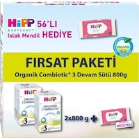 Hipp 3 Organik Combiotic Bebek Sütü 800 Gr x 2 Islak Mendil Hediyeli Hipp 3 Organik Combiotic Bebek Sütü 800 Gr x 2 Islak Mendil Hediyeli
