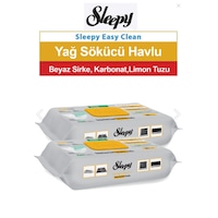 Sleepy Yüzey Temizleme Havlusu Yağ Çözücü 2 x 30'lu Sleepy Yüzey Temizleme Havlusu Yağ Çözücü 2 x 30'lu