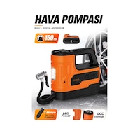 Auhma A7788 150 Psı Dijital Araç Lastik Şişirme Hava Kompresörü Turuncu 12v Çakmaklık Girişli, Oto Auhma A7788 150 Psı Dijital Araç Lastik Şişirme Hava Kompresörü Turuncu 12v Çakmaklık Girişli, Oto