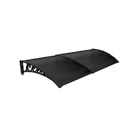 Plastik Ayak 6mm Levhalı Pratik Sundurma Kanopi 100x300 Cm Siyah Plastik Ayak 6mm Levhalı Pratik Sundurma Kanopi 100x300 Cm Siyah