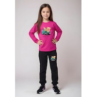 Fyk Kids Kız Çocuk Baskılı Bel Detayı Lastikli Alt-üst Pijama Takımı Fuşya Fyk Kids Kız Çocuk Baskılı Bel Detayı Lastikli Alt-üst Pijama Takımı Fuşya