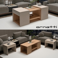 Arnetti 3lü Takım Zigonlu Sartos Orta Sehpa Atlantik Çam Bej Arnetti 3lü Takım Zigonlu Sartos Orta Sehpa Atlantik Çam Bej