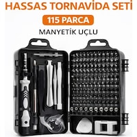 115 Parça Manyetik Uçlu Hassas Tornavida Seti 115 Parça Manyetik Uçlu Hassas Tornavida Seti