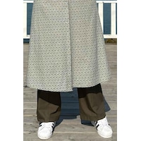 Rabia Şamlı Haki Bol Paça Pantolon Normal Rabia Şamlı Haki Bol Paça Pantolon Normal