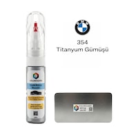 Bmw 354 Titanyum Gümüşü İğneli Ve Fırçalı Özel Tasarım Şişe Rötuş Boyası Ve Profesyonel Rötuş Çeliği Seti