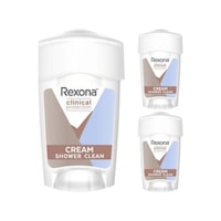 Rexona Clinical Clean Stick Clinical Protection Shower Clean Kadın Stick Deodorant 45 ML x 3 Rexona Clinical Clean Stick Clinical Protection Shower Clean Kadın Stick Deodorant 45 ML x 3