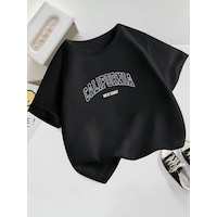 Uyguntarz Çocuk California Baskılıtasarım Tshirt Siyah Uyguntarz Çocuk California Baskılıtasarım Tshirt Siyah